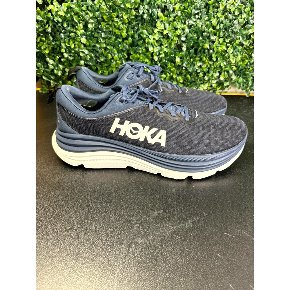 Hoka One One Gaviota 5 1127929-VYN Mens 11.5D Running Shoes Blue White Sneakers